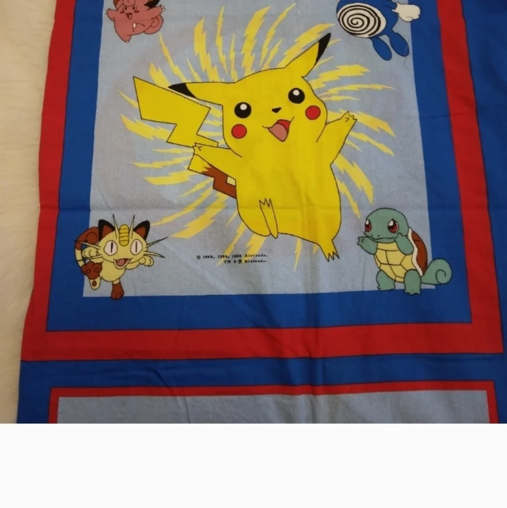 FABRIC PILLOW PANEL Pokemon Picachu & Picachu And Ash, Licensed Nintendo Product
